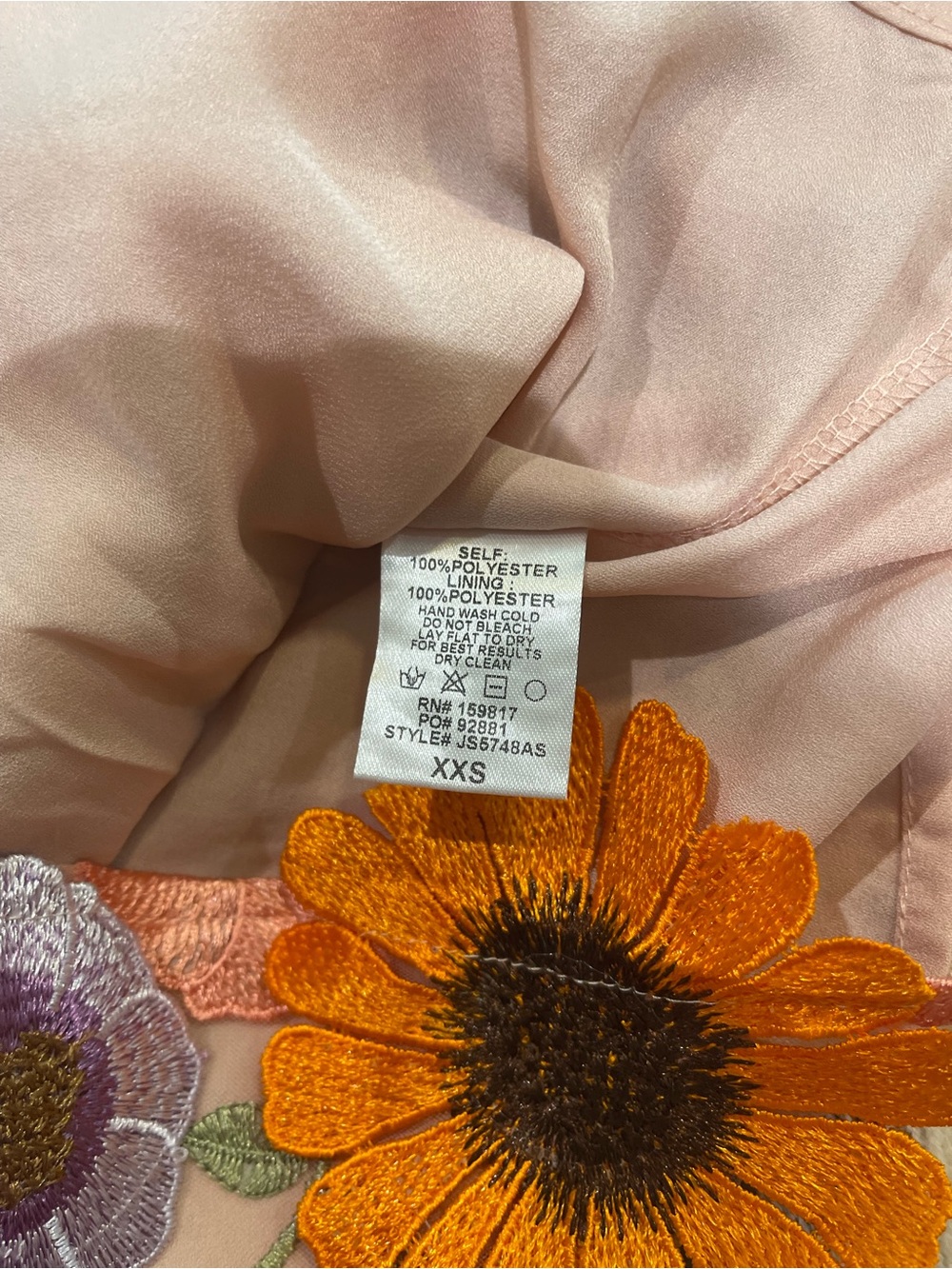 Altar'd State Pink Floral Appliqué Mini Skirt and Matching Strapless Top - Picture 8 of 8